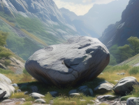 在一片静谧的山谷中，隐藏着一块被岁月遗忘的石头，它静静地躺在那里，仿佛在诉说着一个古老的故事。这就是影石，一块看似普通却又蕴含着无尽奥秘的石头